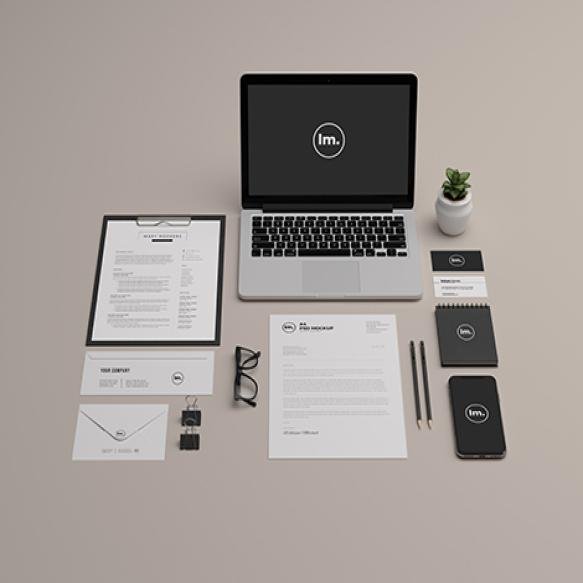 Stationery Branding Mockup Design Isolated
