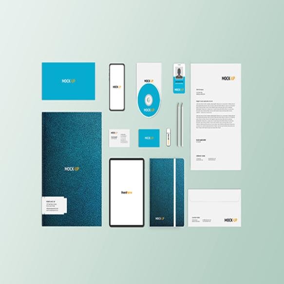 Stationery Mockup Corporate Branding Top View