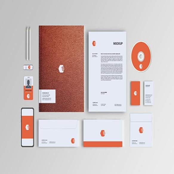 Stationery Mockup Top View