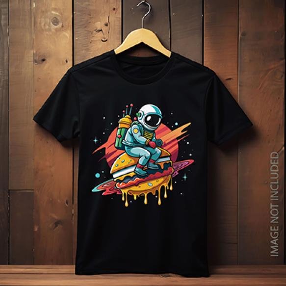 Astronaut Vector Illustration Tshirt Design Space Tshirt Template