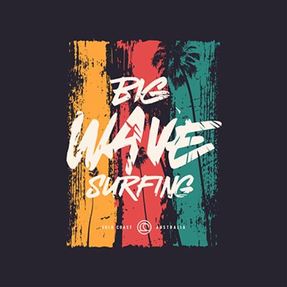 Big Wave Surfing T Shirt Vector Design Poster Print Template