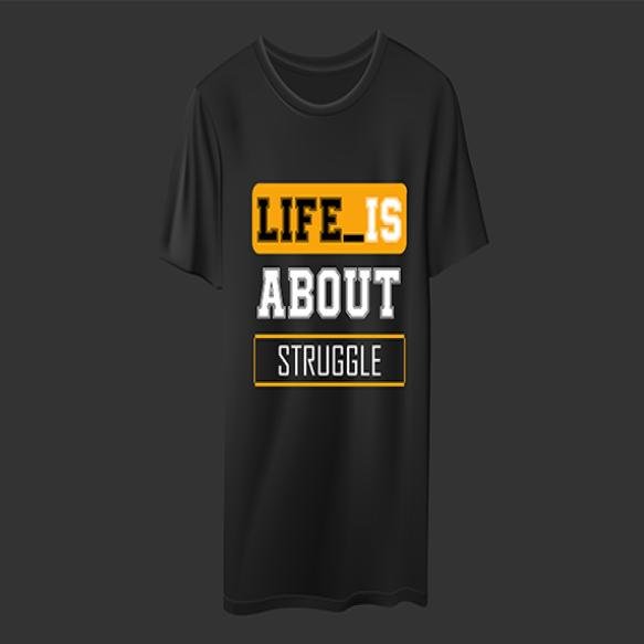 Black T Shirt With Life Is About Bad Way