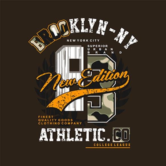 Brooklyn New York City Sport Graphic T Shirt Design Typography Vector Illustration
