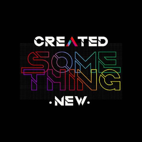 Created Something New Typography Illustration Colorful Design Premium Vector