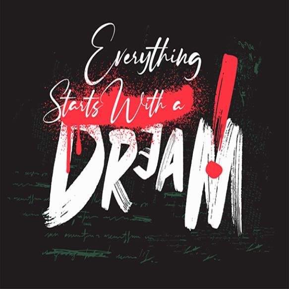 Dreame Graffiti Slogan Slogan Print With Neon Spray T Shirt Graphics Print Vector Illustration Des