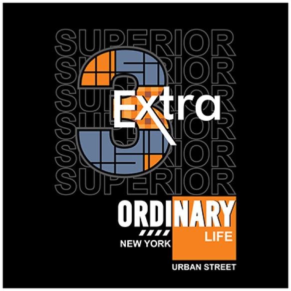 Extra Ordinary Typography Tshirt Design Premium Vector Illustration