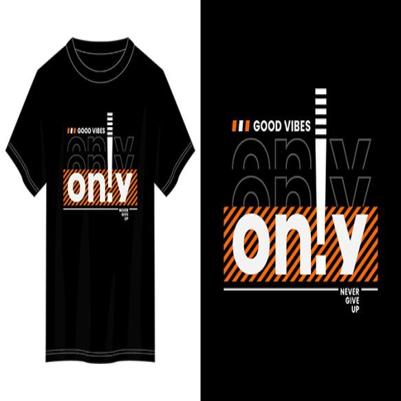 Good Vibes Only Typography T Shirt Design