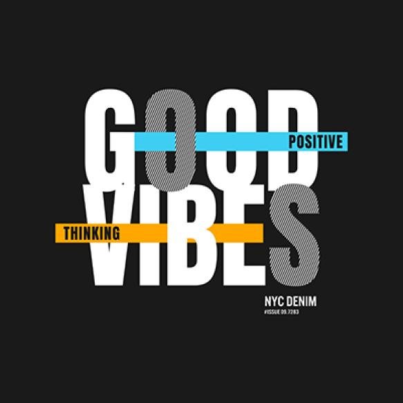 Good Vibes Typography T Shirt Design