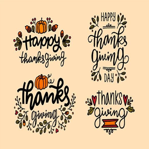 Hand Drawn Thanksgiving Badge Collection (1)