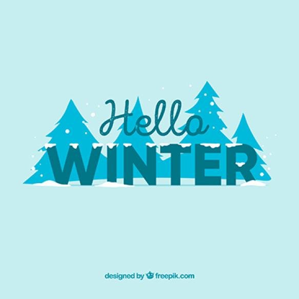 Hello Winter Background With Trees
