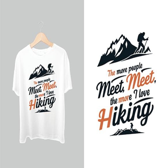 Hiking Tshirt Design Keep It Simple Go Hikingvector Typography T Shirt Design