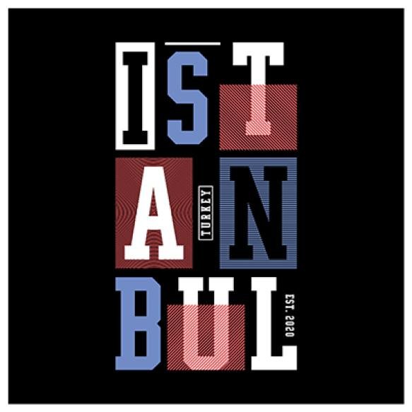 Istanbul Turkey Typography Design Tshirt Ready Print