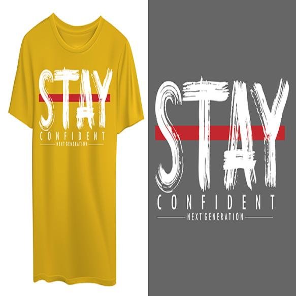 Mockup Vector T Shirt Illustration Text Icon Stay Lettering Design Typography