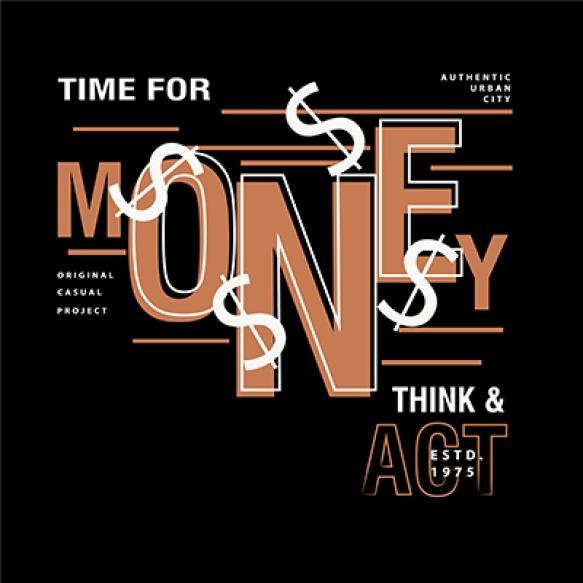 Money Symbol Typography Graphic Design Fashion T Shirt Illustration Vector