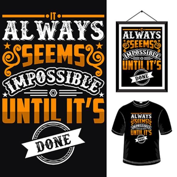 Motivational Typography T Shirt Design Positive Quotes Design