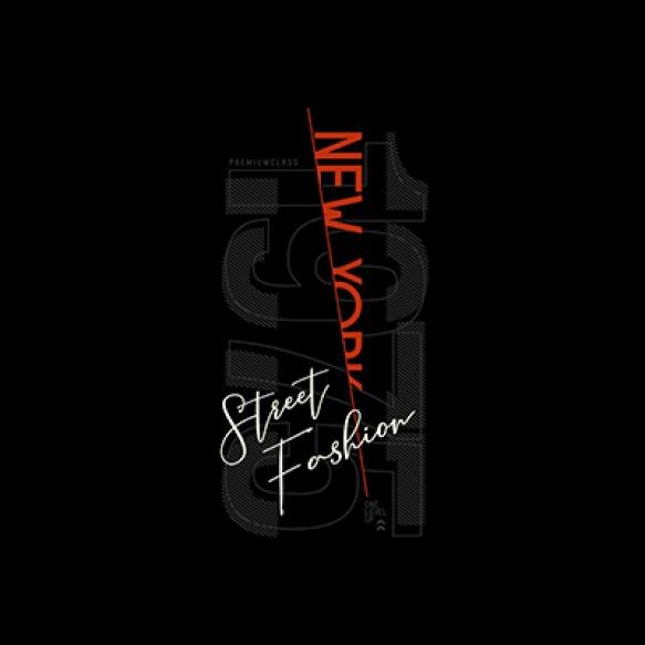 New York Street Fashion Graphic T Shirt Design Premium Vector
