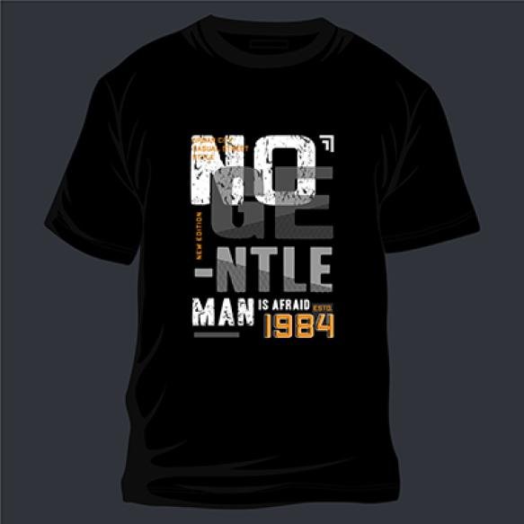 No Gentle Man Lettering Graphic Typography Vector T Shirt Design Illustration Casual Style