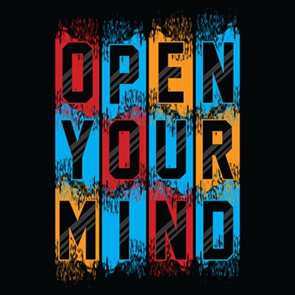 Open Your Mind Slogan Typography Graphic Design Print T Shirt Illustration Vector