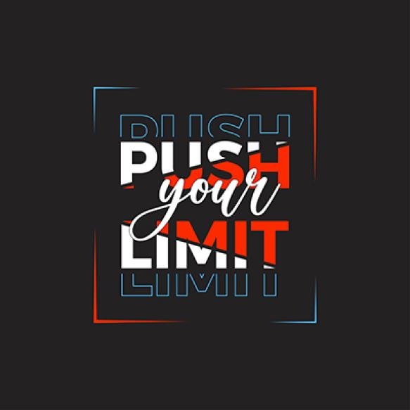 Push Your Limit Typography T Shirt Design