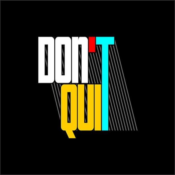 Quit Typography Vector Tshirt Design Is Very Good Digital Screen Printing