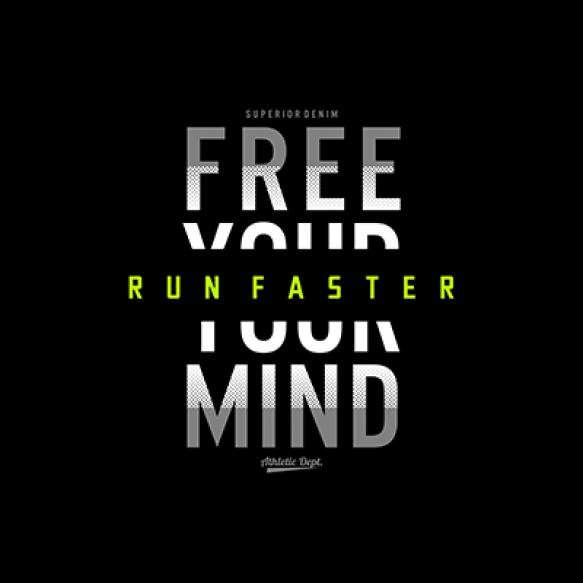 Run Faster Typography Design Accessories T Shirt Premium Vector Premium Vector Premium Vector