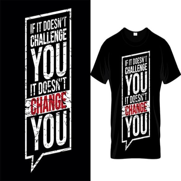 Selfmotivationaltypographytshirtdesignprintready