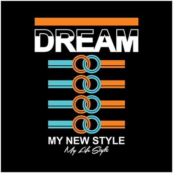 Simple Design Dream Typography Premium Vector