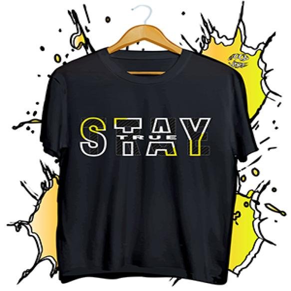 Stylish Tshirt Apparel Trendy Design With Typography Good Vibe