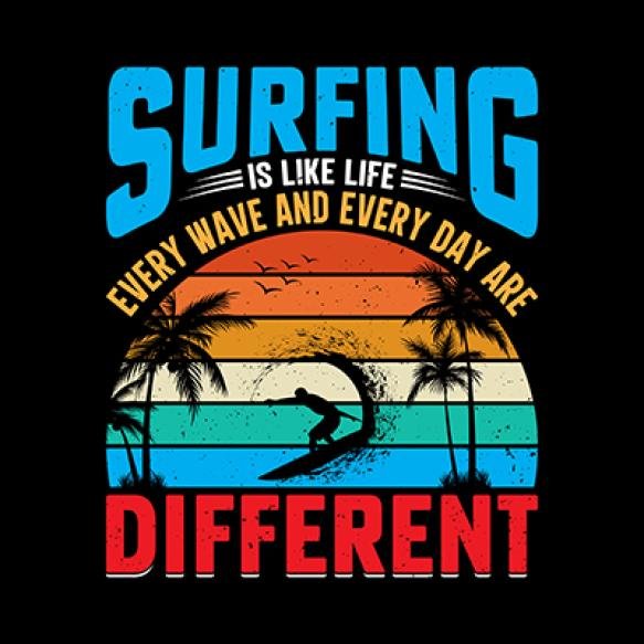 Summer Surfing Tshirt Design Retro Vintage T Shirt Design Summer Surfing Vintage Vector T Shir (1)