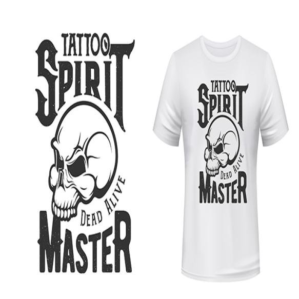 Tattoo Master Skull Tshirt Print Mockup Studio