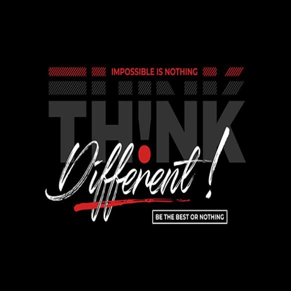 Think Different Modern Stylish Typography Slogan Colorful Abstract Design
