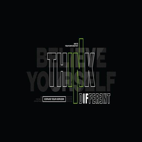 Think Different Motivational Quotes Typography Abstract Design Vector Illustration