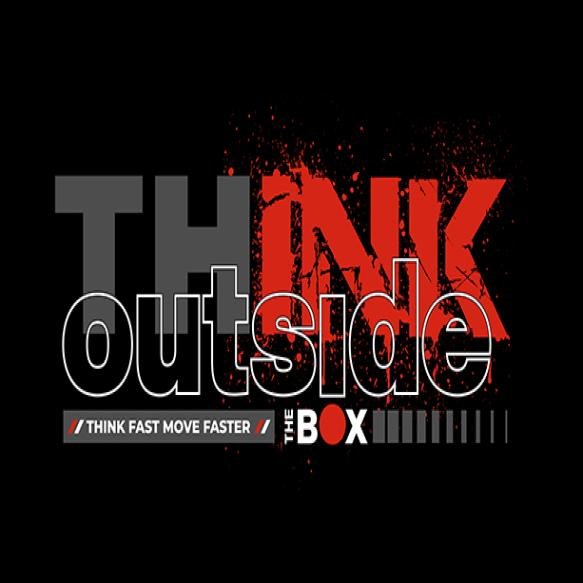 Think Outside Box Typography Design T Shirt Others