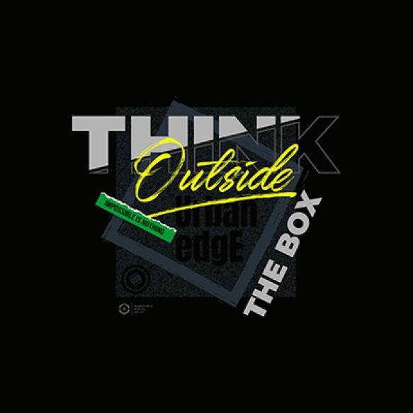 Think Outsidemotivational Quotes T Shirt Design Graphic Vector