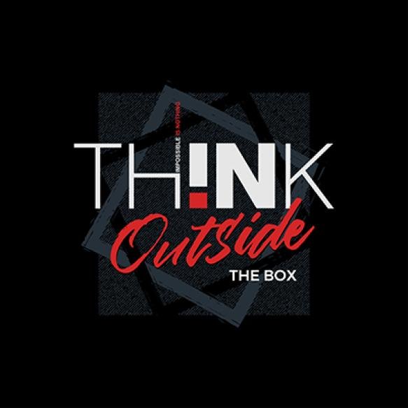 Think Outside Vector Illustration Typography T Shirt Design