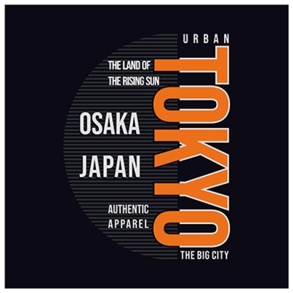 Tokyo Stylish Tshirt Apparel Abstract Poster