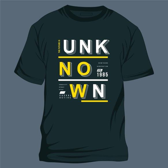Unknown Lettering Graphic Typography Vector Print T Shirt