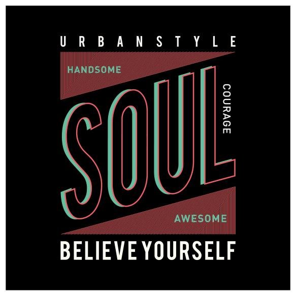 Urban Soul Slogan Typography Graphic Vector