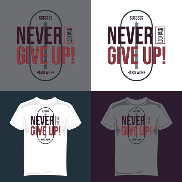 Vector Motivational Poster Vector Typography Tshirt Design Template