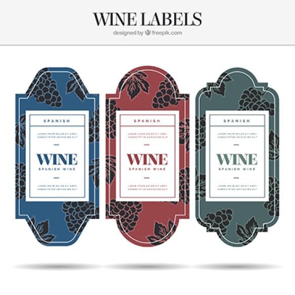Pack Wine Labels With Different Colors