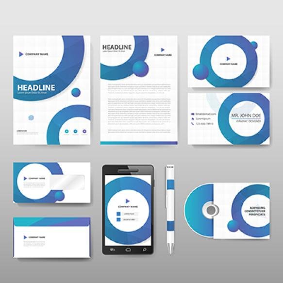 Abstract Circle Corporate Identity Template