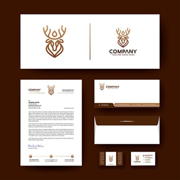 Corporate Business Stationery Template With Luxury Logo