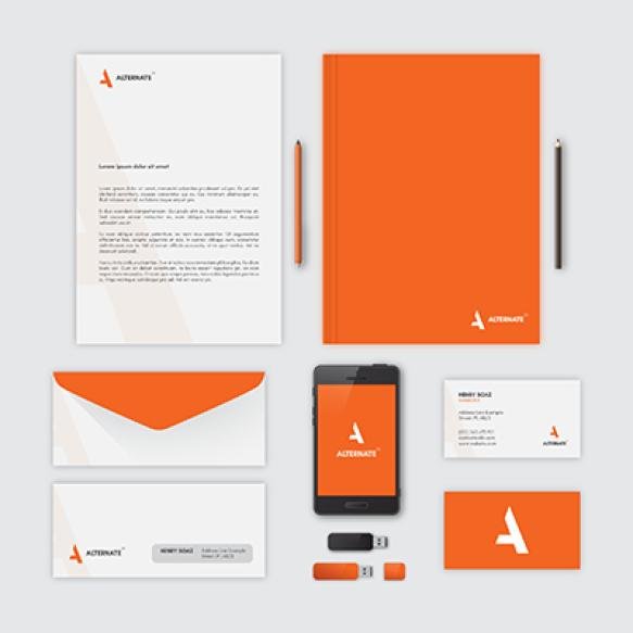 Corporate Stationery Orange