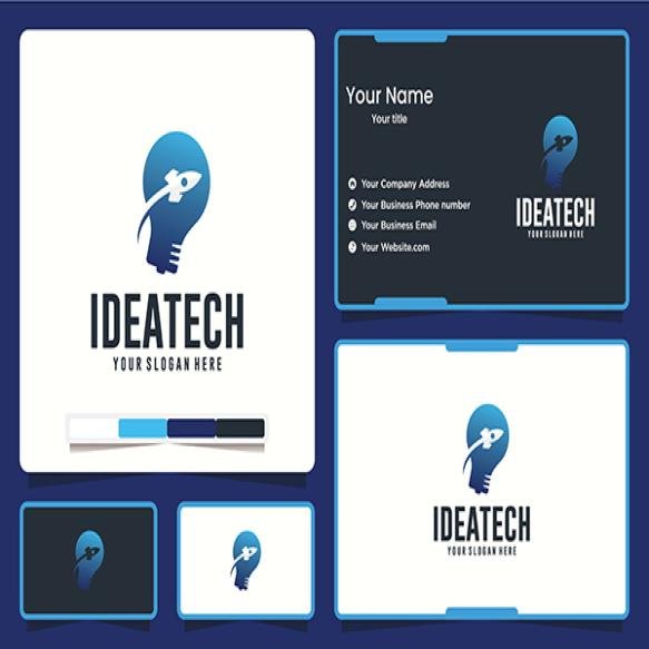 Idea Tech Bulb Logo Design Inspiration
