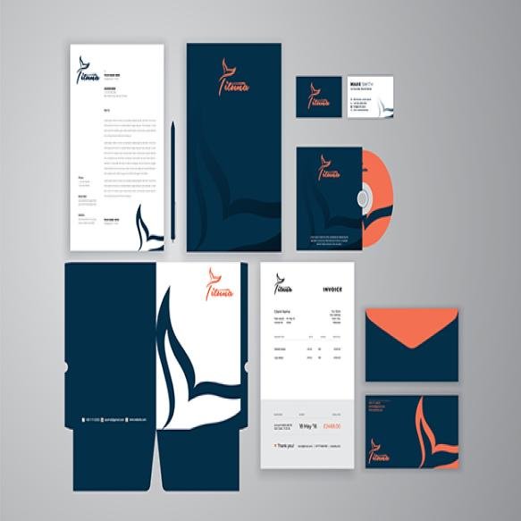Minimalistic Stationery Set Design Template