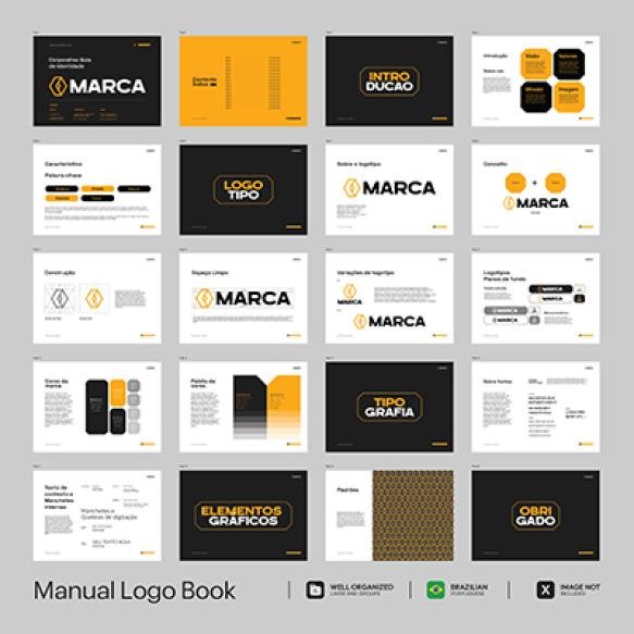 Modern Brand Guide Template Brazilian Portuguese