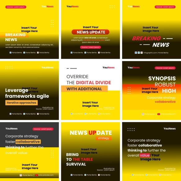 News Social Media Feed Design Set 2024 07 10 18 43 03 Utc