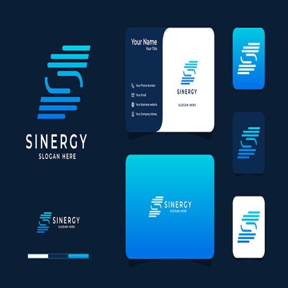Simple Elegant Letter S Logo Business Card Company Logo Premium Vector