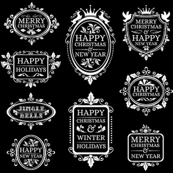 Christmas Beautiful Sale Label Vector