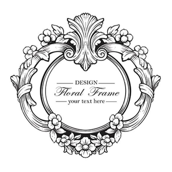 Frame With Floral Frame